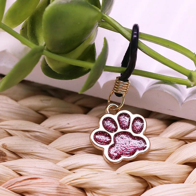 2 Pcs Rhinestone Dog's Paw Fake Nipple Rings