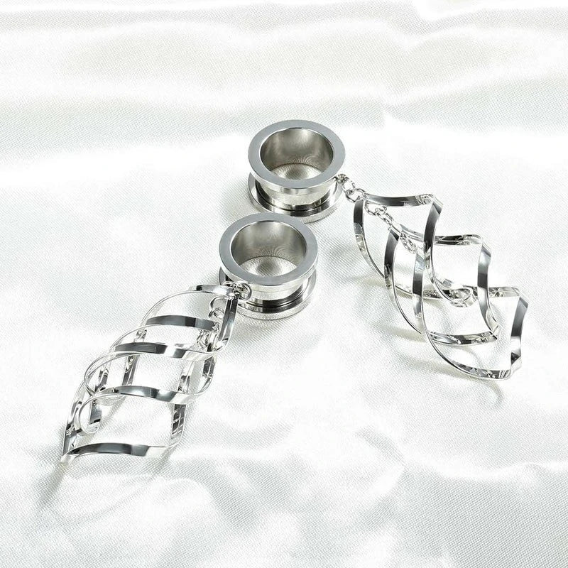 2pcs sterling silver Fashion Designs Dangle Plugs and Tunnels