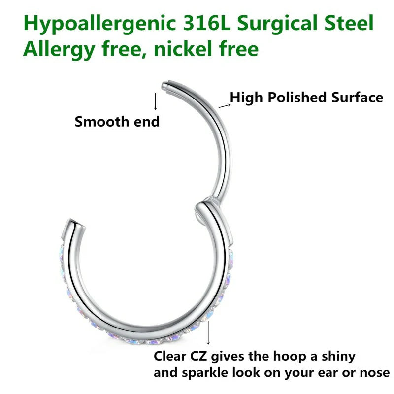 316L Surgical Steel Cartilage Conch Daith Helix Rook Tragus