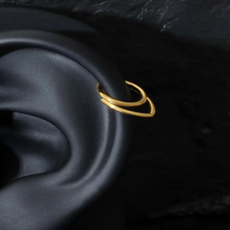 16G Titanium Septum Rings Double Septum Jewelry Daith Piercing Jewelry