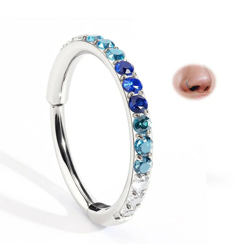 316L Surgical Steel Nose Piercings Clicker Septum Rings Nostril Jewelry Cartilage Helix