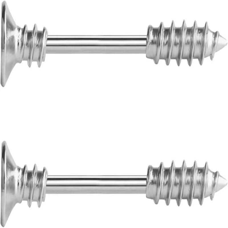 14G Wrench Barbell Nipple Ring 316L Anchor and Rudder Nipple Barbell Screw Nipple Rings