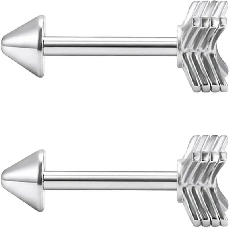 14G Wrench Barbell Nipple Ring 316L Anchor and Rudder Nipple Barbell Screw Nipple Rings