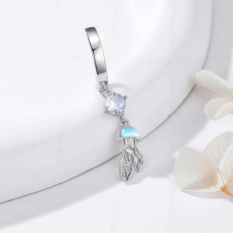 14GA Shimmery Jellyfish 316L Surgical Stainless Steel Navel Belly Button Ring