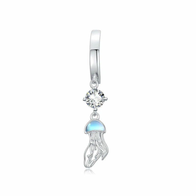 14GA Shimmery Jellyfish 316L Surgical Stainless Steel Navel Belly Button Ring