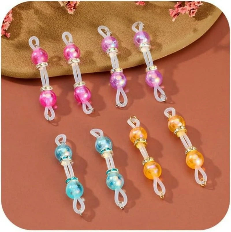 8mm Silicone Multicolor Beads and Barbells Comfortable Handmade Fake Nipple Rings