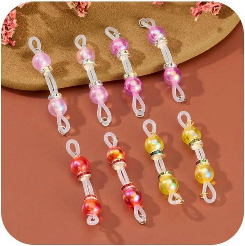 8mm Silicone Multicolor Beads and Barbells Comfortable Handmade Fake Nipple Rings