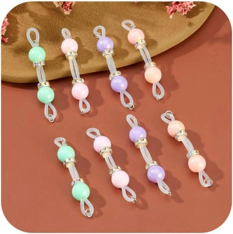 8mm Silicone Multicolor Beads and Barbells Comfortable Handmade Fake Nipple Rings