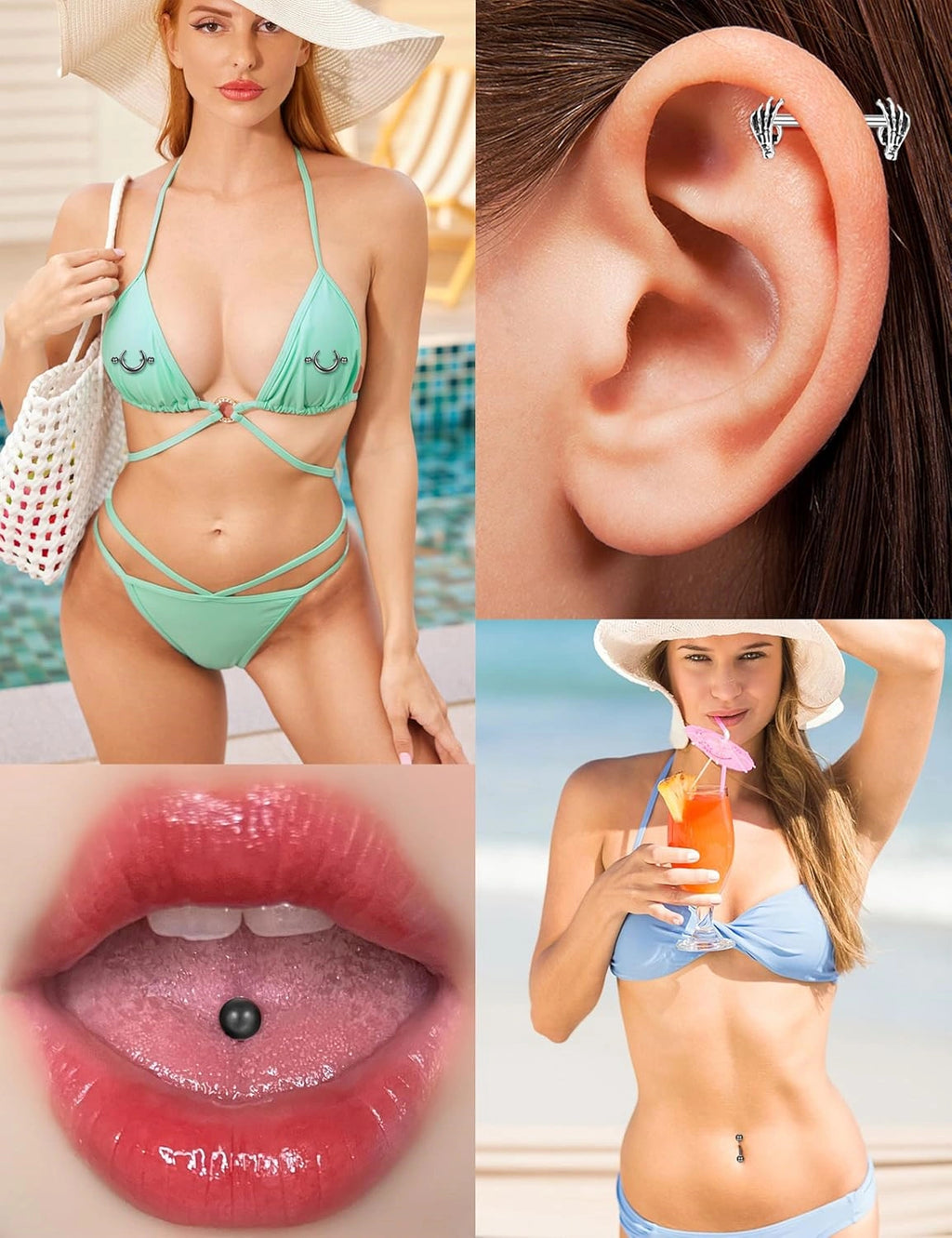 Cute nipple rings piercing jewelry styled for women