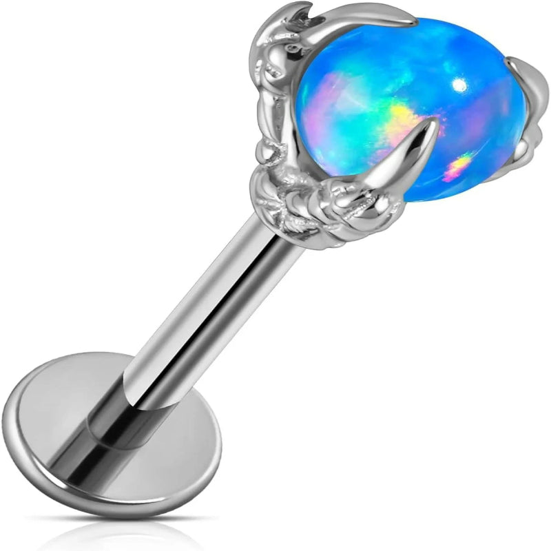 16G ASTM F136 Titanium Dragon Claw Piercing Jewelry Stud with 6mm 8mm post