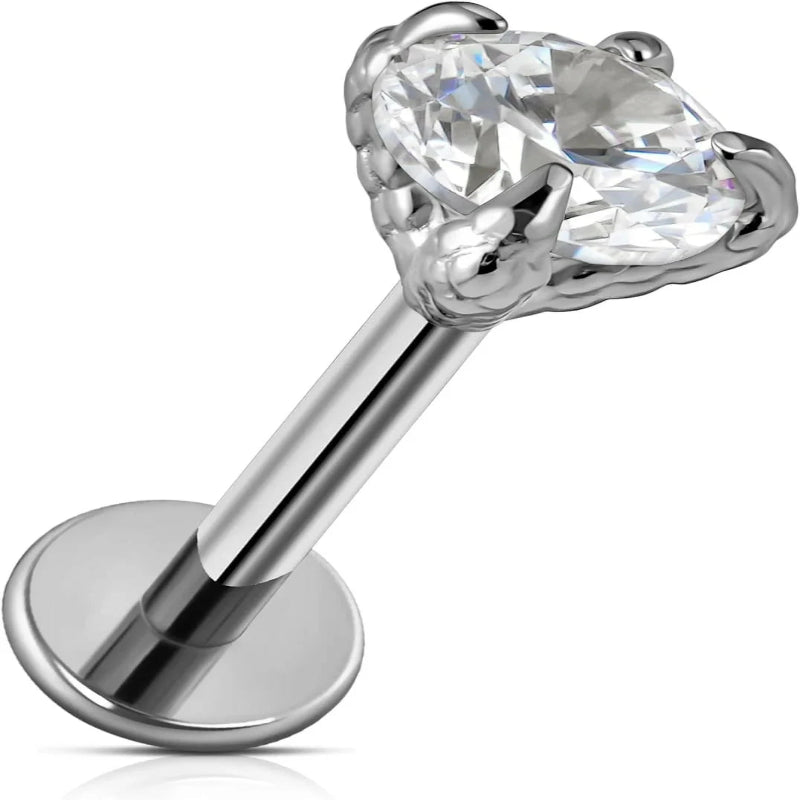 ASTM F136 Titanium Piercing Jewelry Stud for Helix Tragus Conch Cartilage Earrings Stud