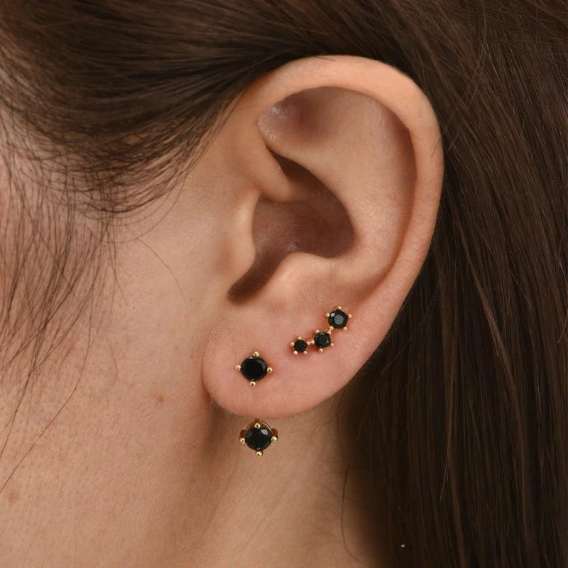 6 Pairs 14K Gold Plated Stud Earrings for Women, Hypoallergenic Cartilage Earrings
