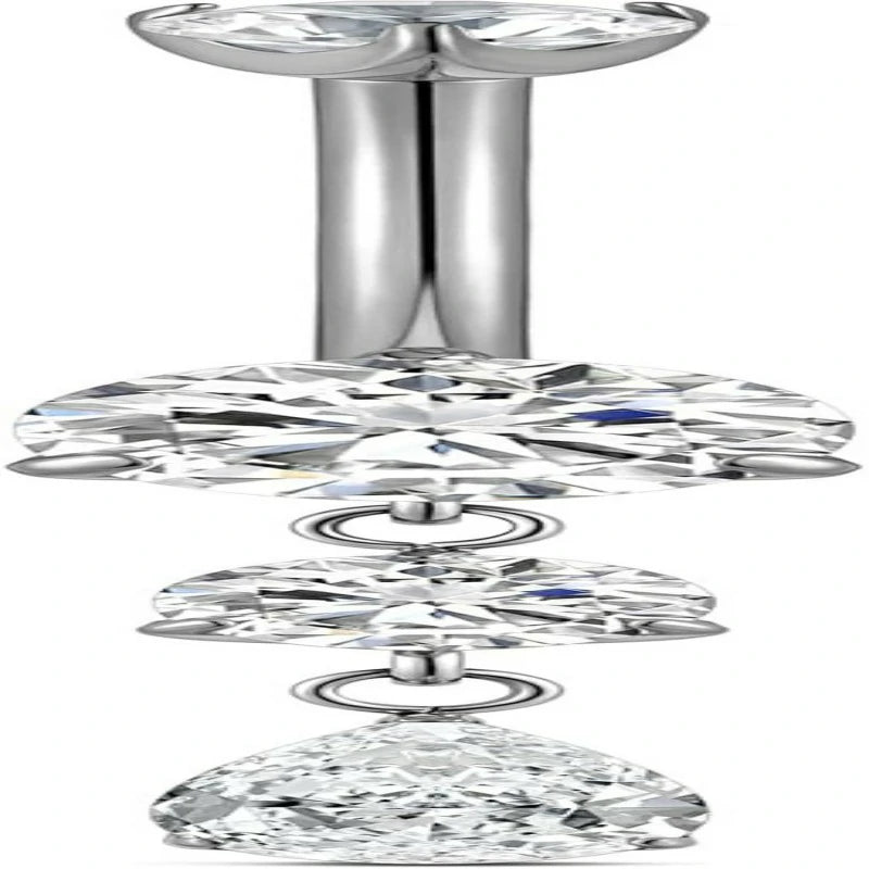 Dangle Belly Button Rings 14G 10mm 12mm ASTM F136 Implant Grade Real Titanium Belly Ring