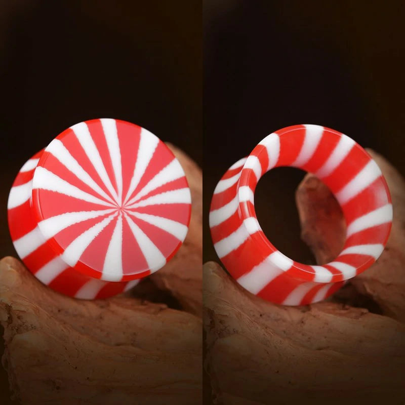 Candy-colored Resin Ear Plugs and Tunnels Ear Gauge Tunnels Set Expander Stretcher