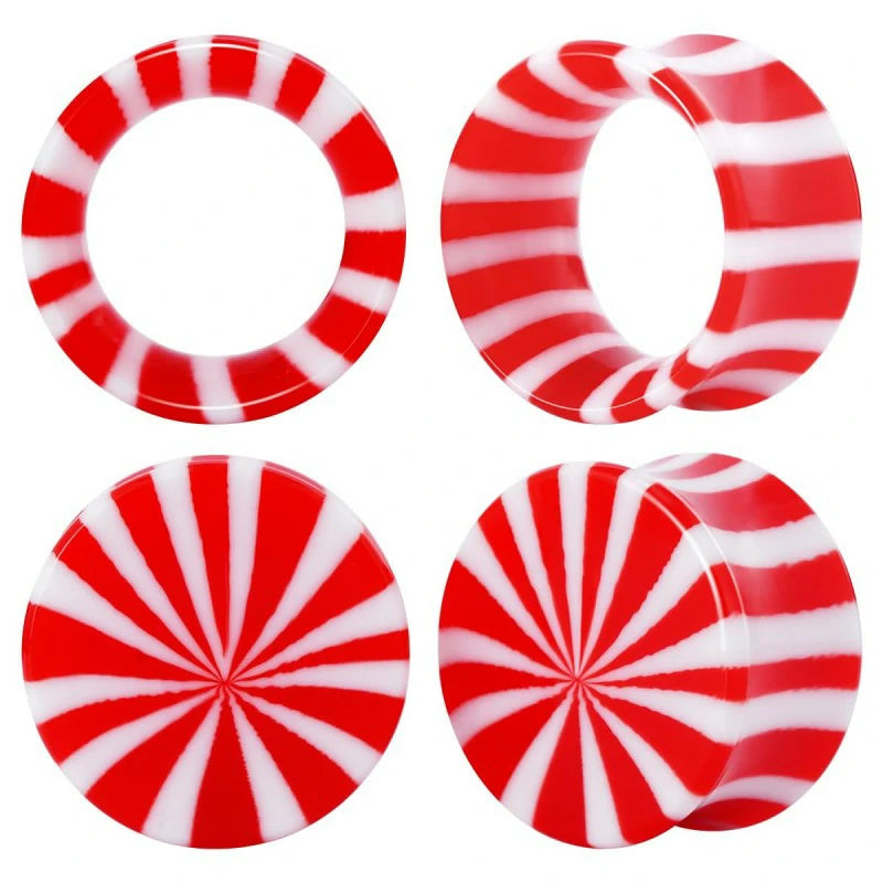 Candy-colored Resin Ear Plugs and Tunnels Ear Gauge Tunnels Set Expander Stretcher