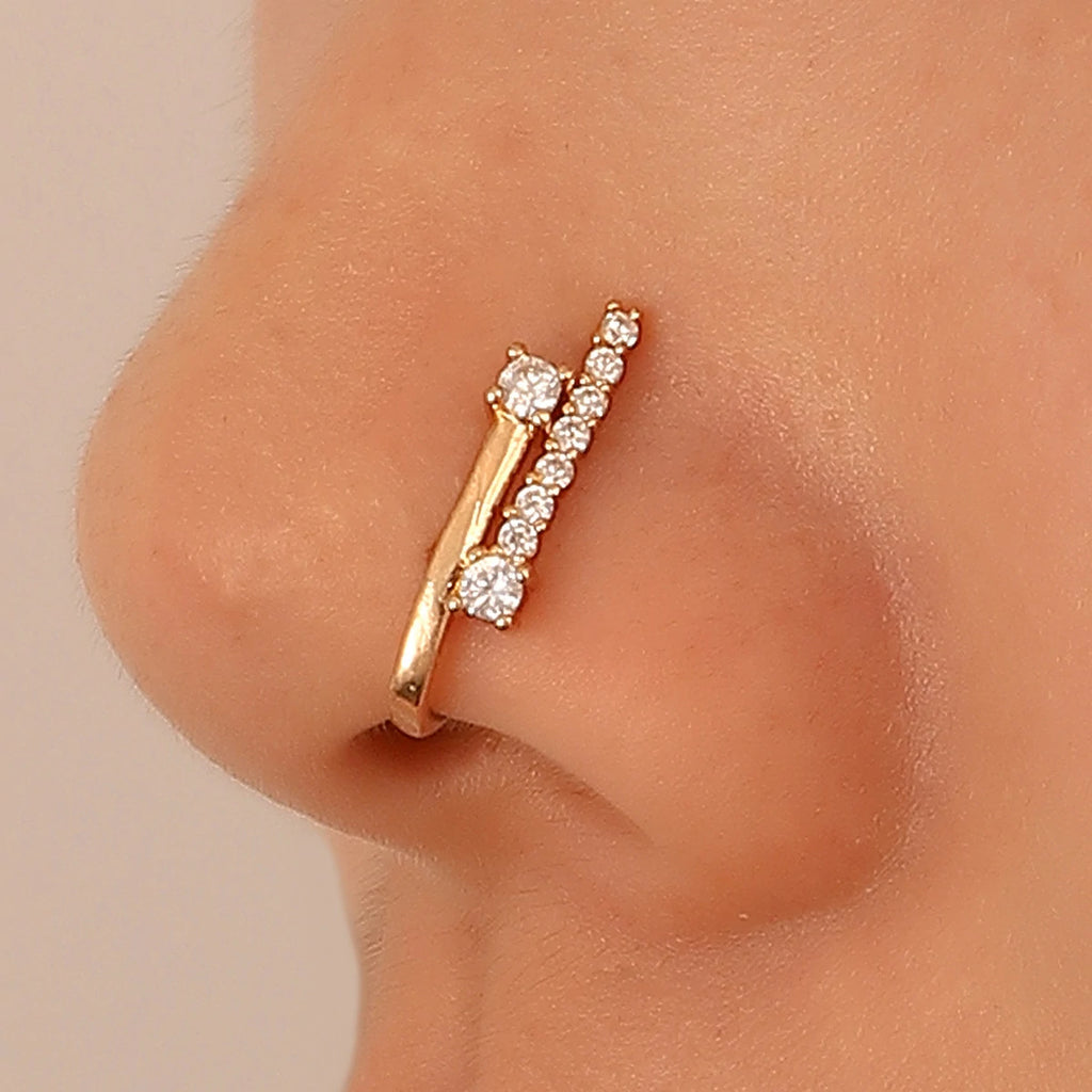 Clip On Cartilage Hoop Earring Fake Nose Ring Fake Septum Fake Lip Rings Fake Septum Piercing
