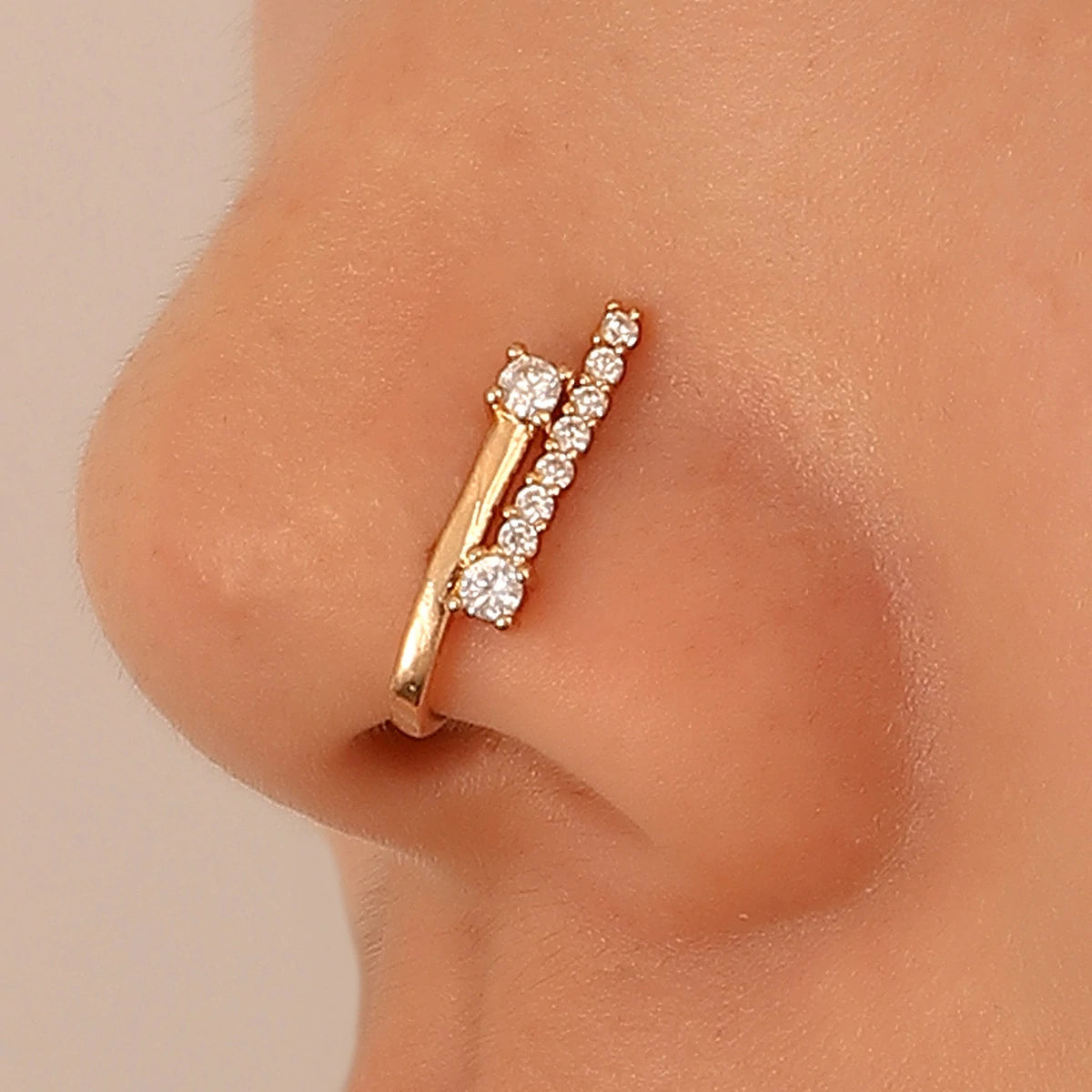 Clip On Cartilage Hoop Earring Fake Nose Ring Fake Septum Fake Lip Rings Fake Septum Piercing