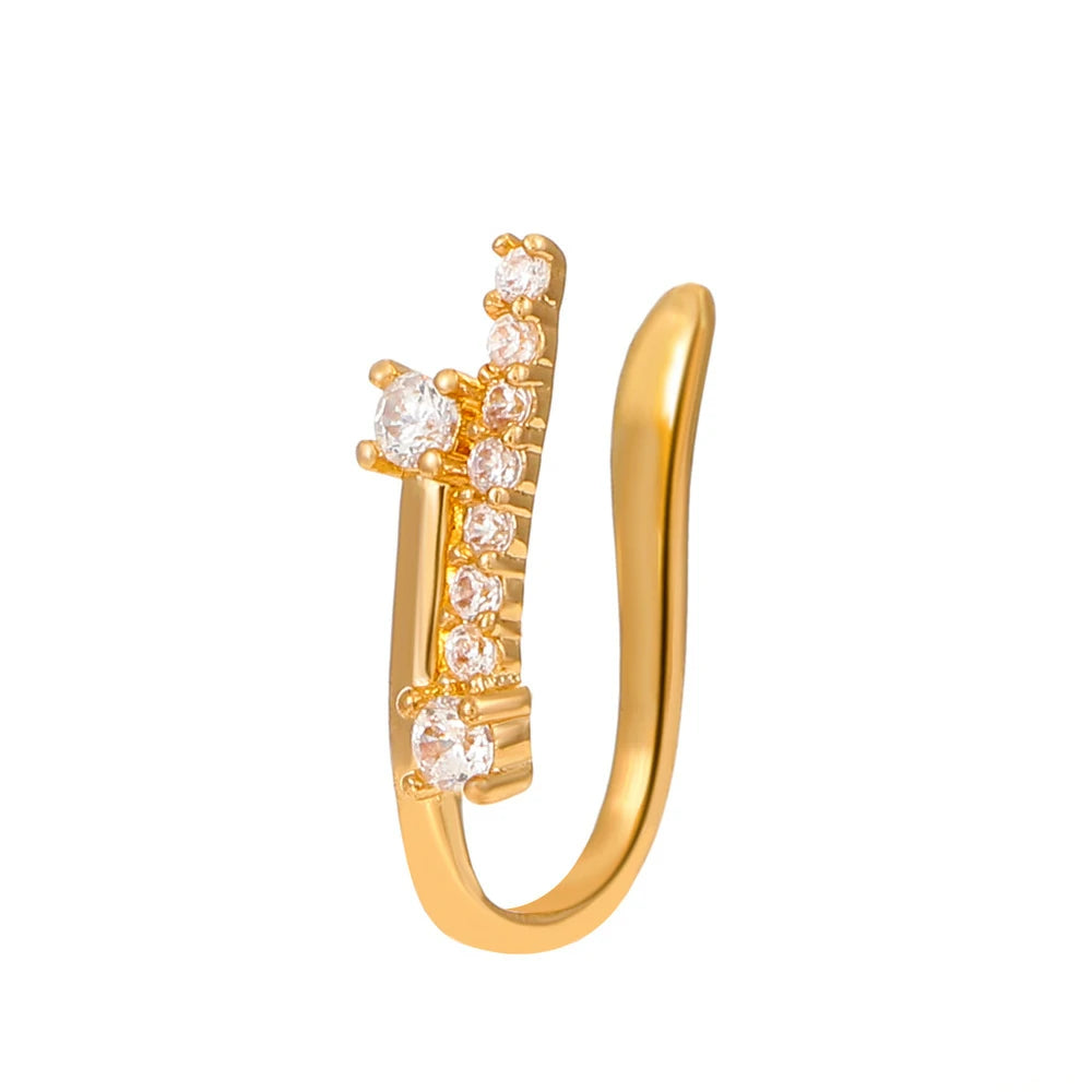 Clip On Cartilage Hoop Earring Fake Nose Ring Fake Septum Fake Lip Rings Fake Septum Piercing