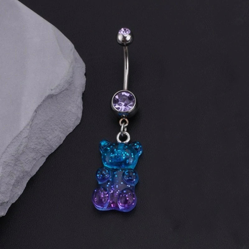Surgical Stainless Steel Cute Bow Butterfly Heart Flower Dangling Belly Button Piercing