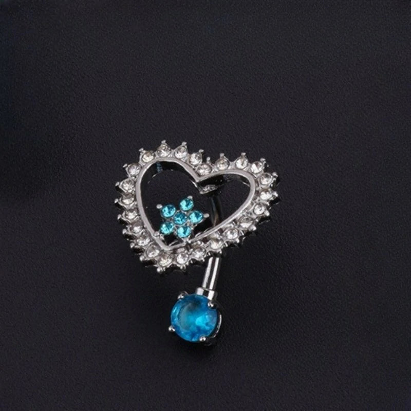 Surgical Stainless Steel Cute Bow Butterfly Heart Flower Dangling Belly Button Piercing