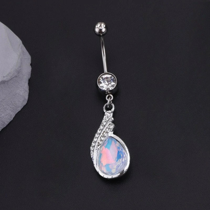Surgical Stainless Steel Cute Bow Butterfly Heart Flower Dangling Belly Button Piercing