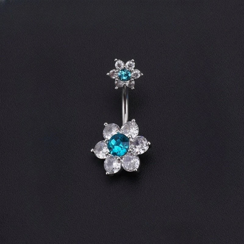 Surgical Stainless Steel Cute Bow Butterfly Heart Flower Dangling Belly Button Piercing