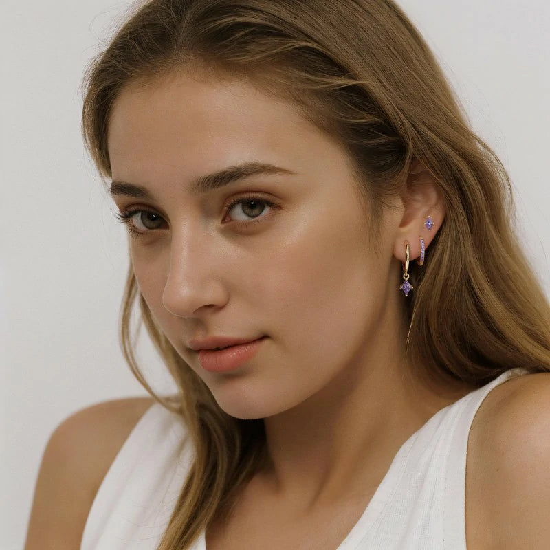 Dainty 14K Gold Plated Huggies Earring, Sterling Silver Hypoallergenic Cartilage Earrings