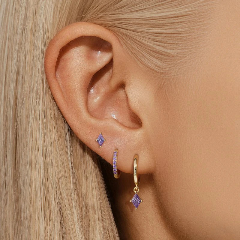 Dainty 14K Gold Plated Huggies Earring, Sterling Silver Hypoallergenic Cartilage Earrings