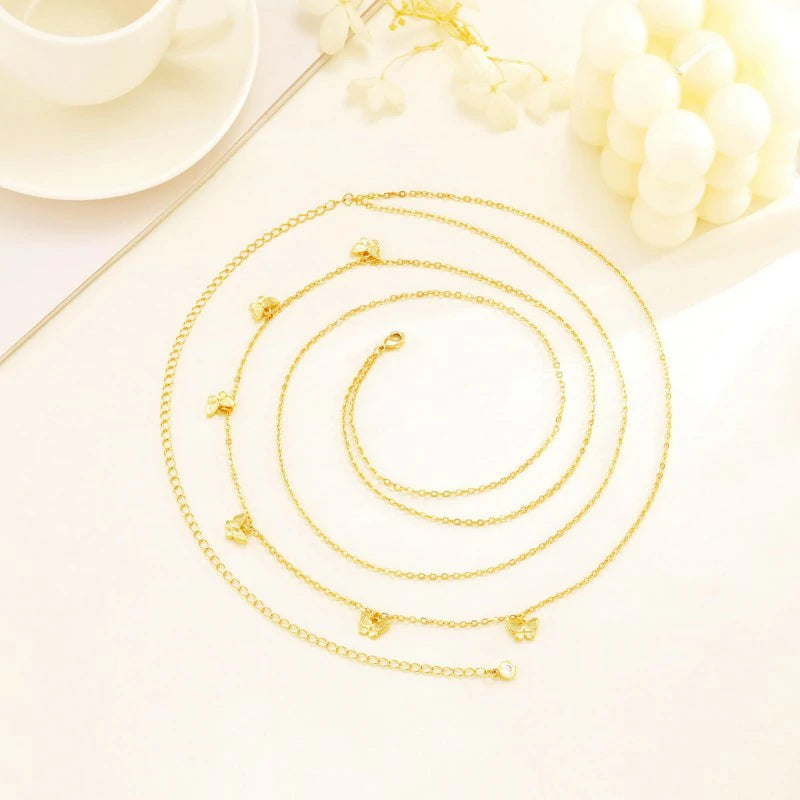 Dainty Gold Plated Belly Chain for The Waist Adjustable Waterproof Sexy Bikini Satellite Beads Sparkle