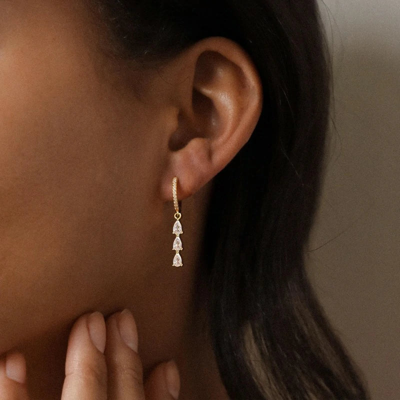 Dangle Earrings Prom Jewelry Dainty Earring 14K Gold Plated Drop Earrings