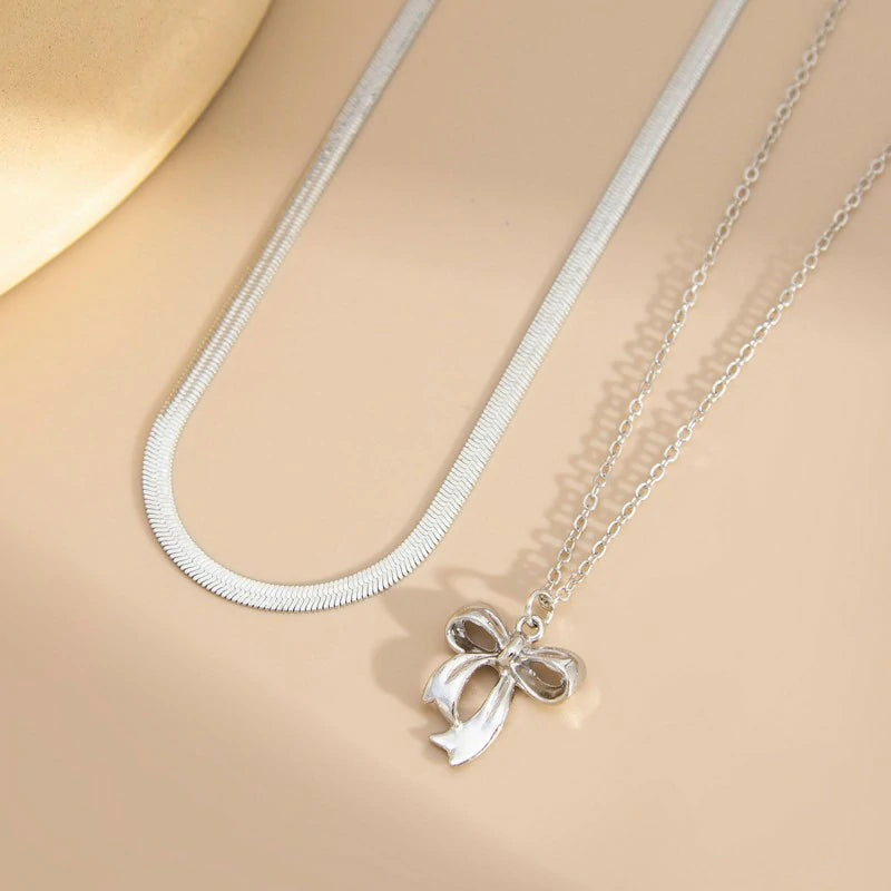 Double Layer Gold Waist Chains for Women Snake Bone Chain Silver Butterfly pendant Waist Chains