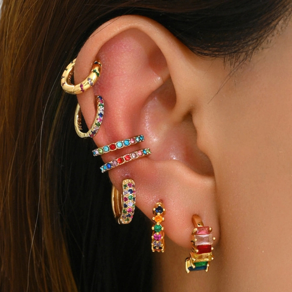 7-Piece Gold Plated Earrings Set – Your Everyday Style Essentials