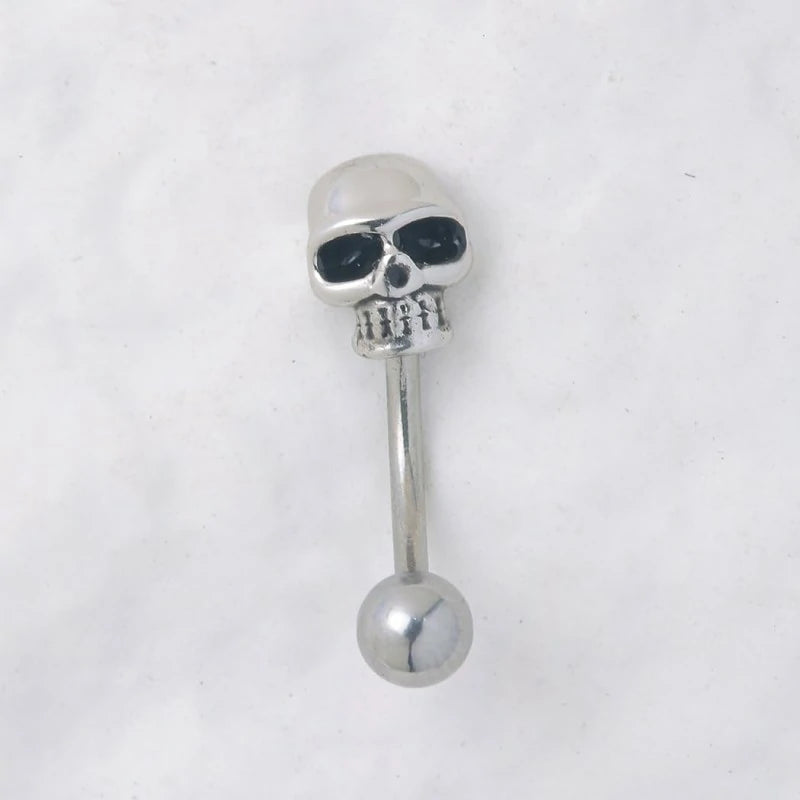 Eyebrow Rings 16G Stainless Steel Barbells Skull Shape
