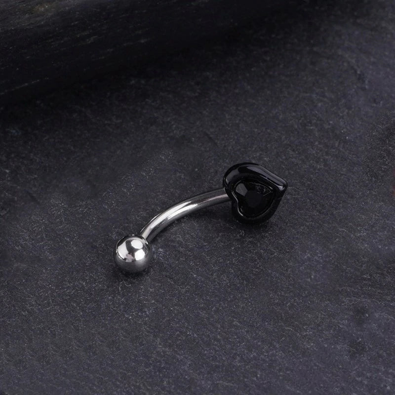 16G Stainless Steel Eyebrow Rings Black Skull Spider Butterfly Bat Eyebrow Curved Barbell Eyebrow Halloween Piercing