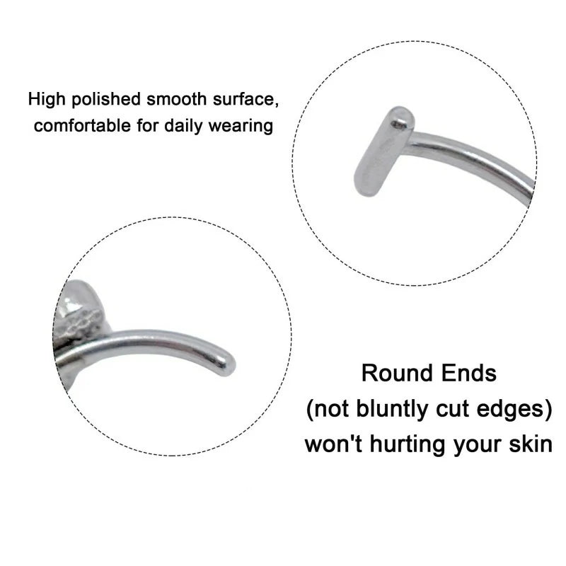Fake Lip Ring Vampire Teeth Ring Adjustable Clip on Lip Piercing Non-Piercing Lip