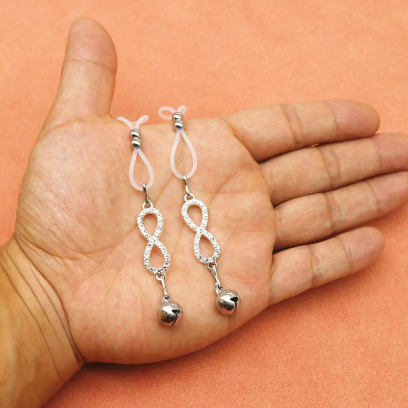 Faux Nipple Piercing Jewelry Rhinestone Nipple Chains