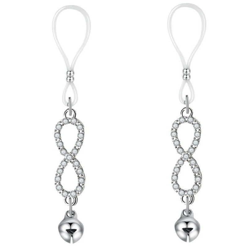 Faux Nipple Piercing Jewelry Rhinestone Nipple Chains