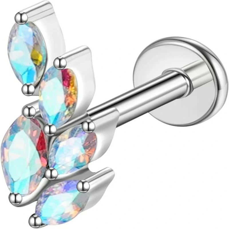 G23 Titanium Flat Back Earrings Studs 16g F136 Implant Grade Titanium Labrets Press Fit Threadless