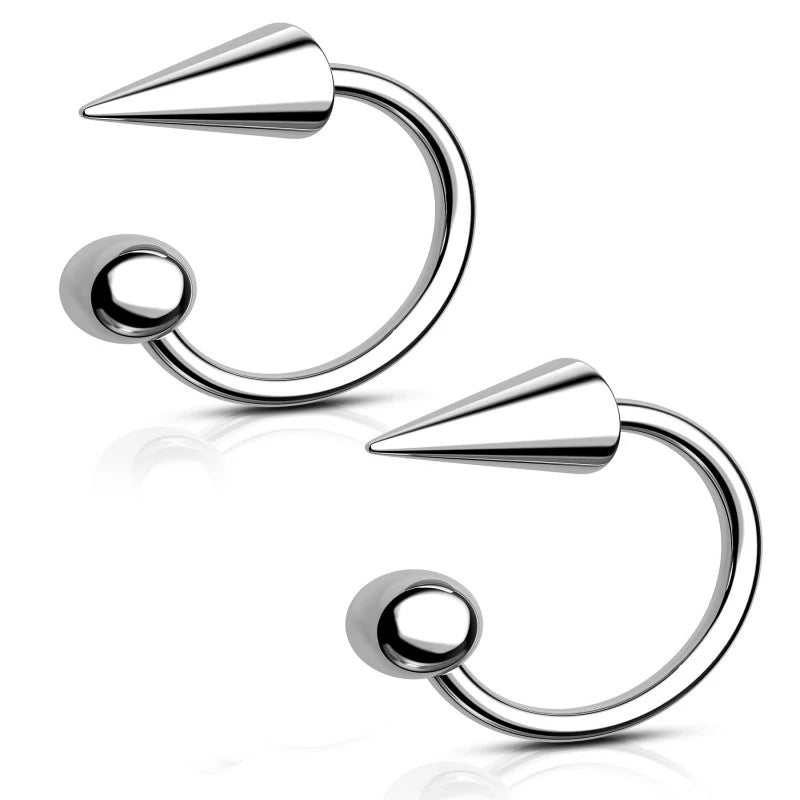 G23 Titanium Lip Rings Surgical Steel Snake Bite Lip Jewelry Horseshoe Conch Hoop