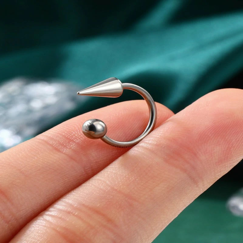 G23 Titanium Lip Rings Surgical Steel Snake Bite Lip Jewelry Horseshoe Conch Hoop