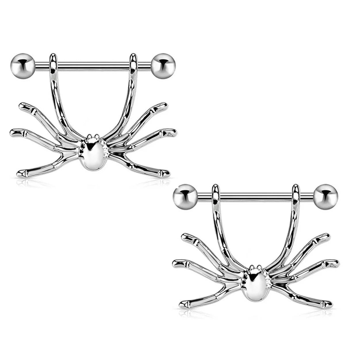 Gothic Skull Nipple Rings Punk Skeleton Industrial Nipple Piercing