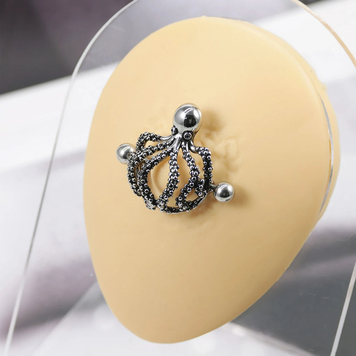Gothic Skull Nipple Rings Punk Skeleton Industrial Nipple Piercing