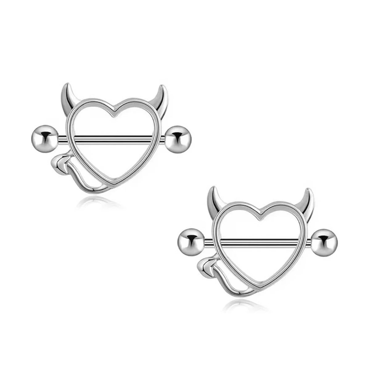 Gothic Skull Nipple Rings Punk Skeleton Industrial Nipple Piercing