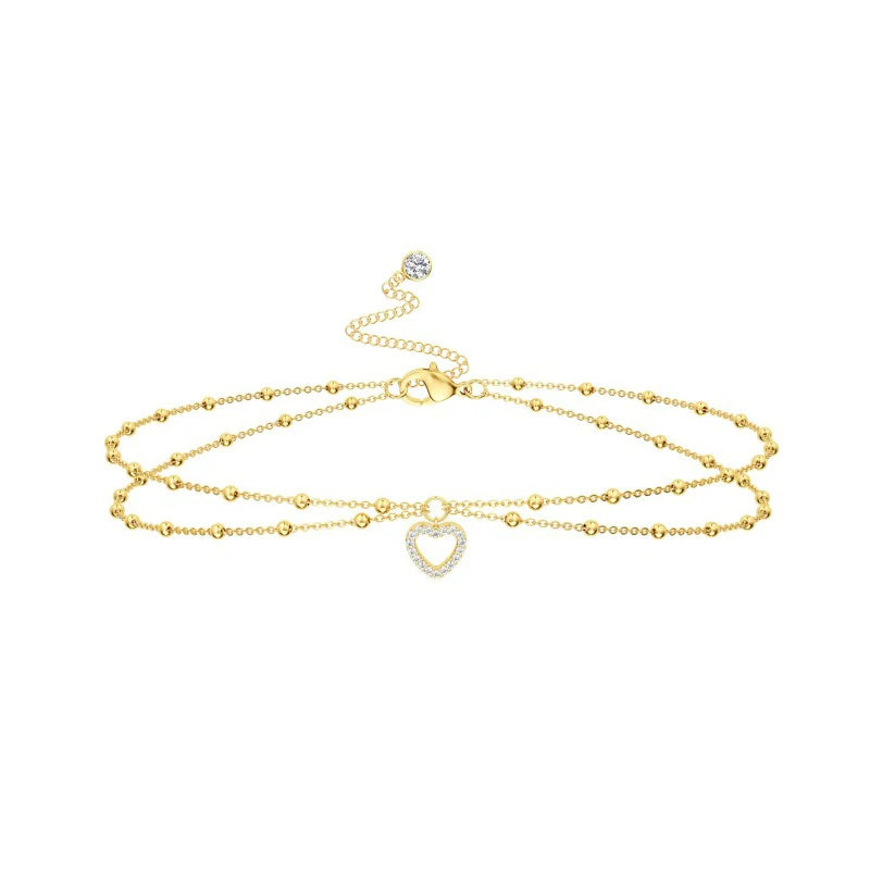 Heart Pearl Pendant Chain Belt Sexy Bikini Beach Waist Beads Chain Snake