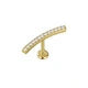 Threadless Flat Back Earrings Hypoallergenic 14K Real Gold Plated CZ Butterfly, Flower, Crawler Stud Earrings