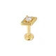 Threadless Flat Back Earrings Hypoallergenic 14K Real Gold Plated CZ Butterfly, Flower, Crawler Stud Earrings