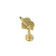 Threadless Flat Back Earrings Hypoallergenic 14K Real Gold Plated CZ Butterfly, Flower, Crawler Stud Earrings