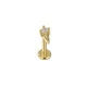 Threadless Flat Back Earrings Hypoallergenic 14K Real Gold Plated CZ Butterfly, Flower, Crawler Stud Earrings