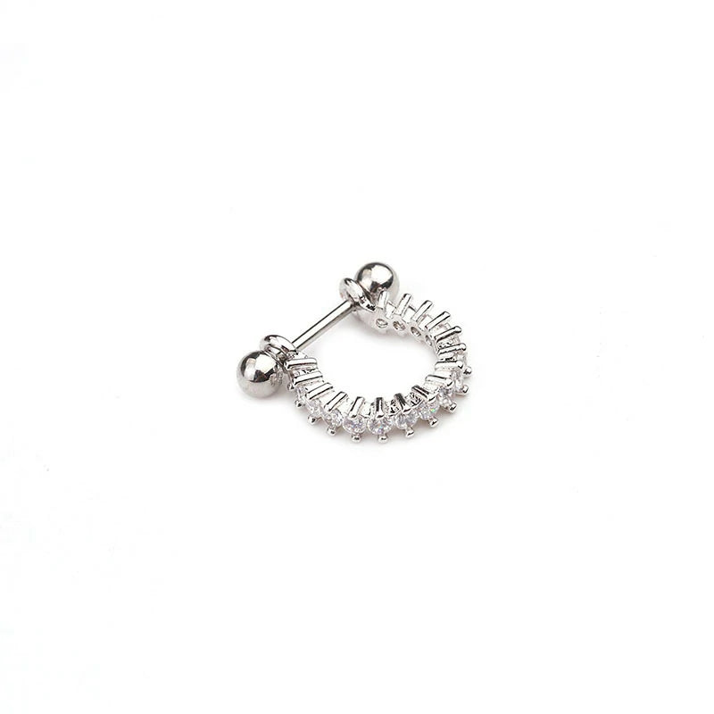 Hypoallergenic Earrings Stainless Steel Screw Back Bow Heart Flower Stud Hoop