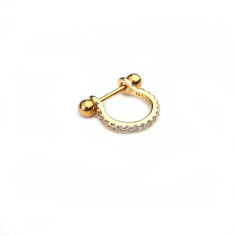 Hypoallergenic Earrings Stainless Steel Screw Back Bow Heart Flower Stud Hoop